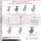 Service Caster 5 Inch Semi Steel Caster Brakes/Swivel Locks and 2 Rigid, 2PK SCC-35S520-SSB-SLB-BSL-2-R-2 - alternate 2